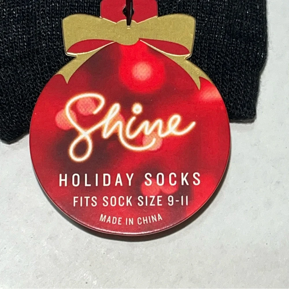 Shine Holiday Santa Riding a‎ Llama Socks New With Tags